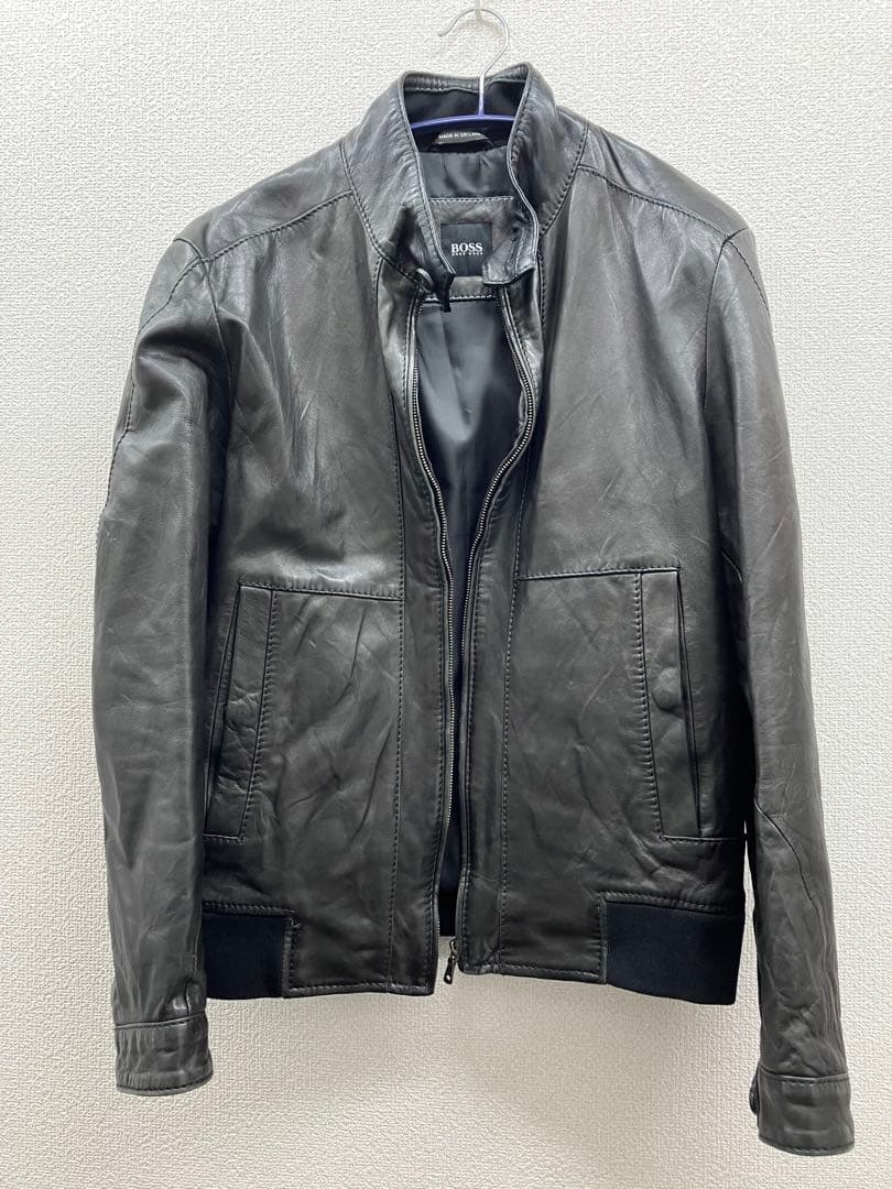 べ*け様 ボス HUGO BOSS レザー ジャケット サイズ M~L相当