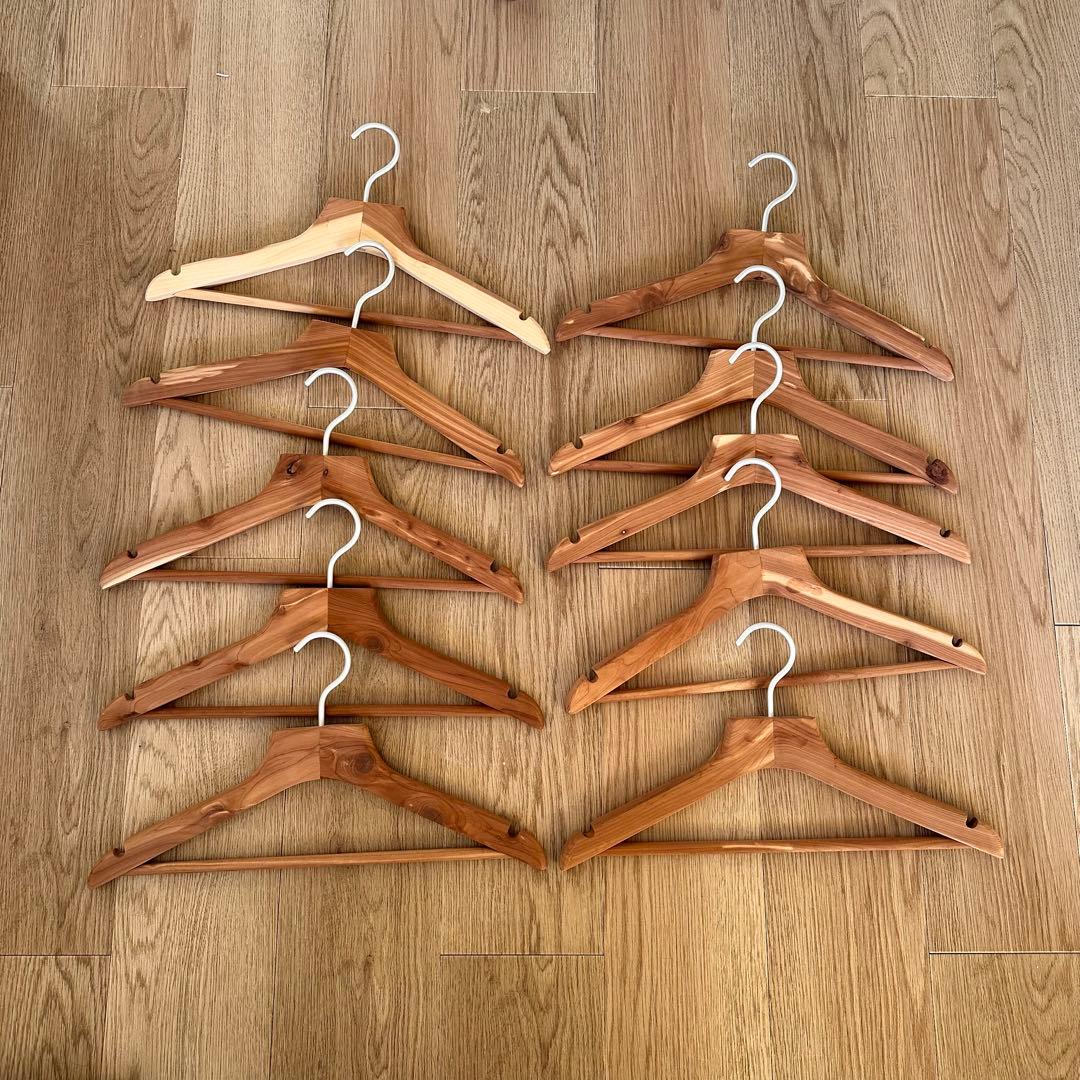 無印良品　ハンガー　レッドシダー　10本