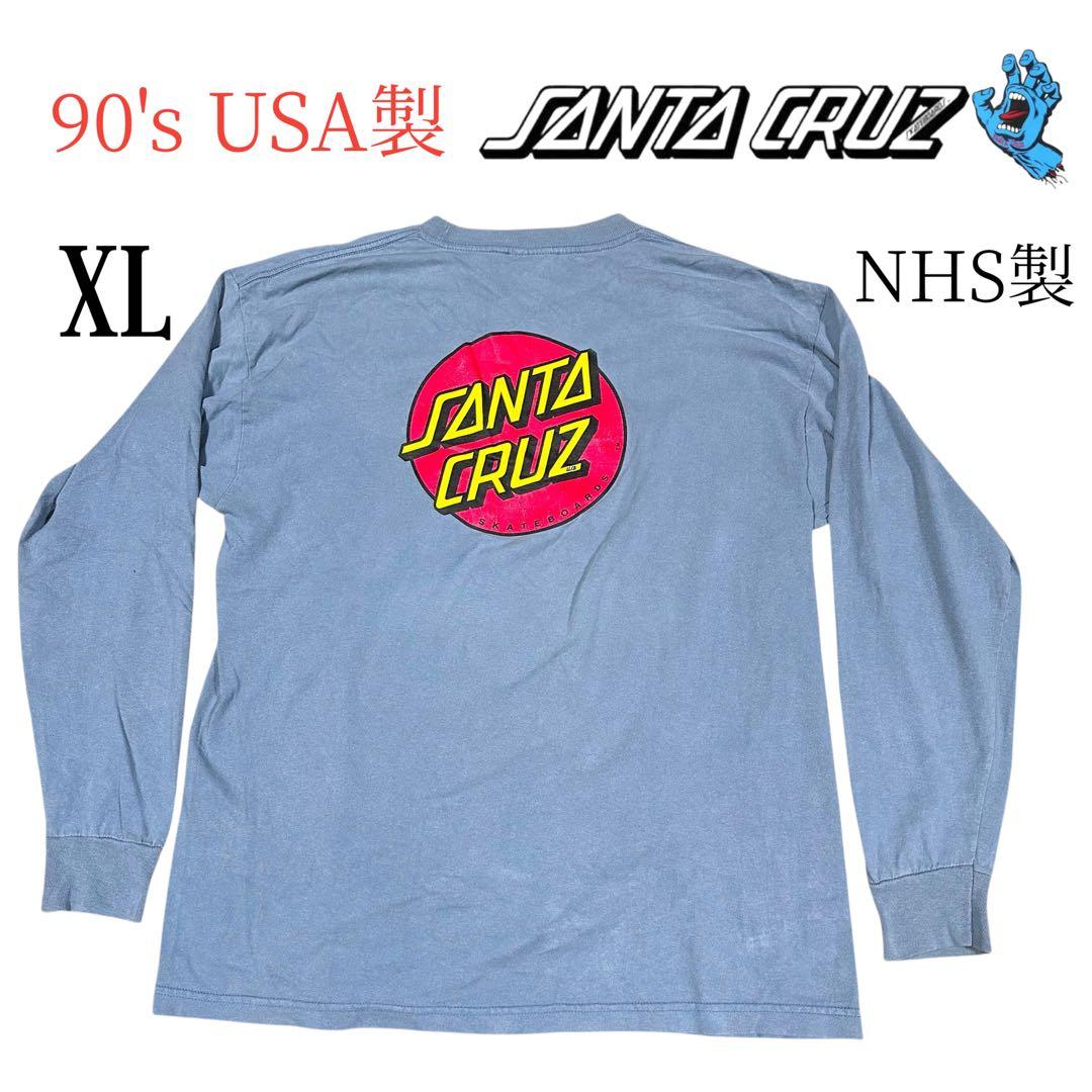 【玉数少】 90s 旧NHSタグ SANTA CRUZ ロンT USA製
