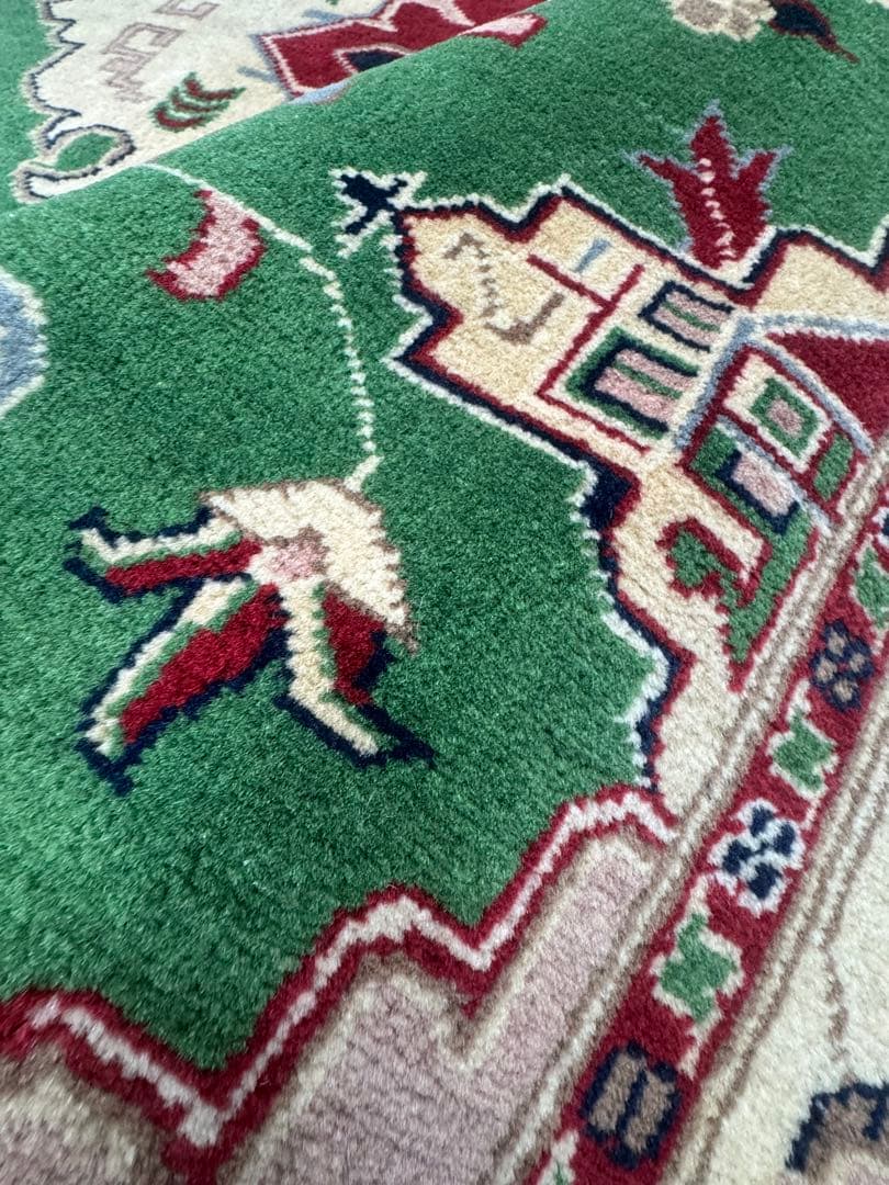 高級 ペルシャ 手織り ラグ