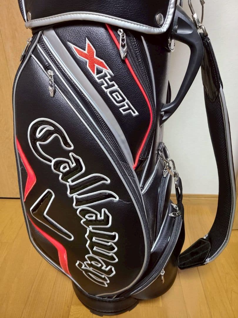 Callaway XHOT キャディバッグ 9型 黒/赤
