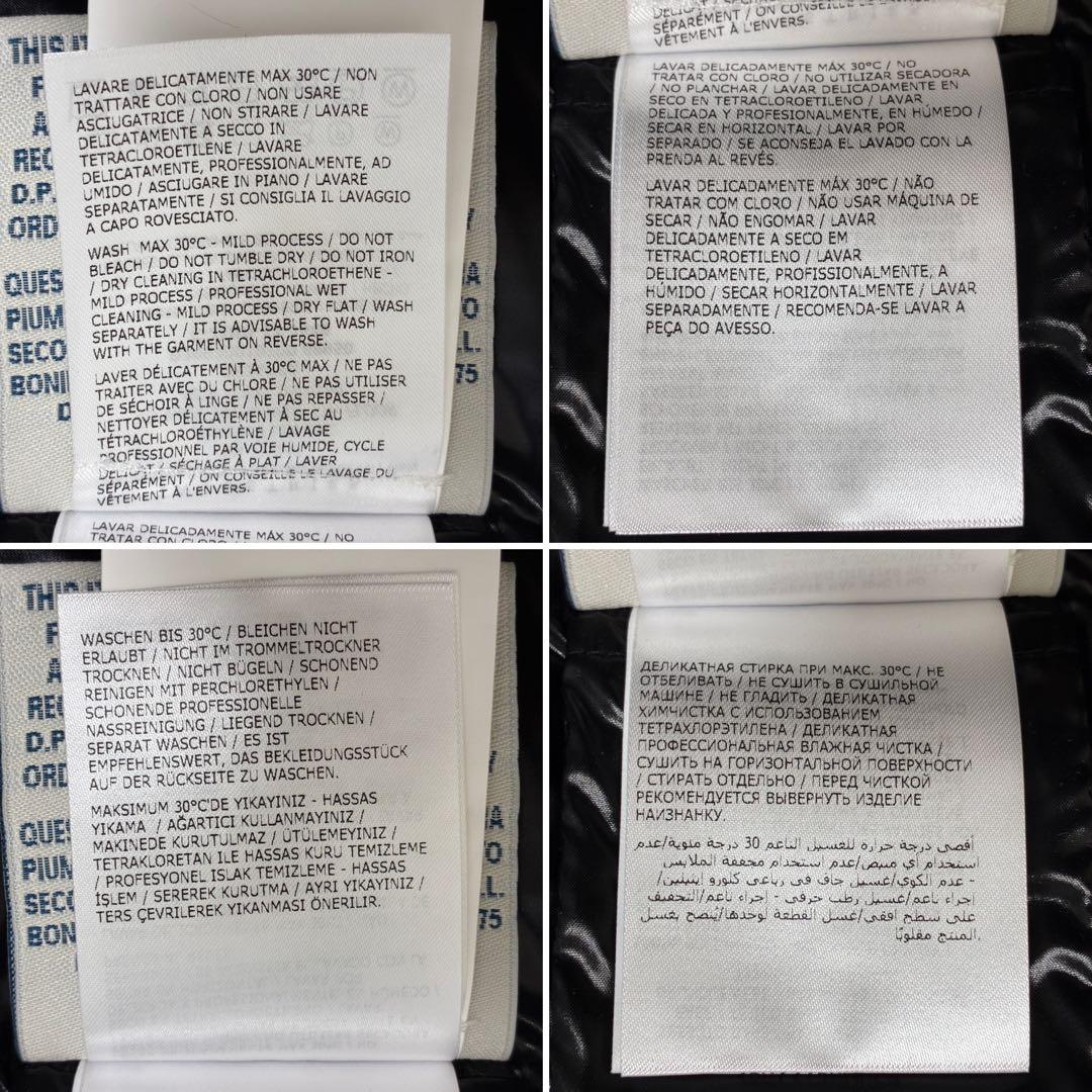 【未使用級】モンクレール SCIARPA ダウンマフラー ワッペン 黒 RFID