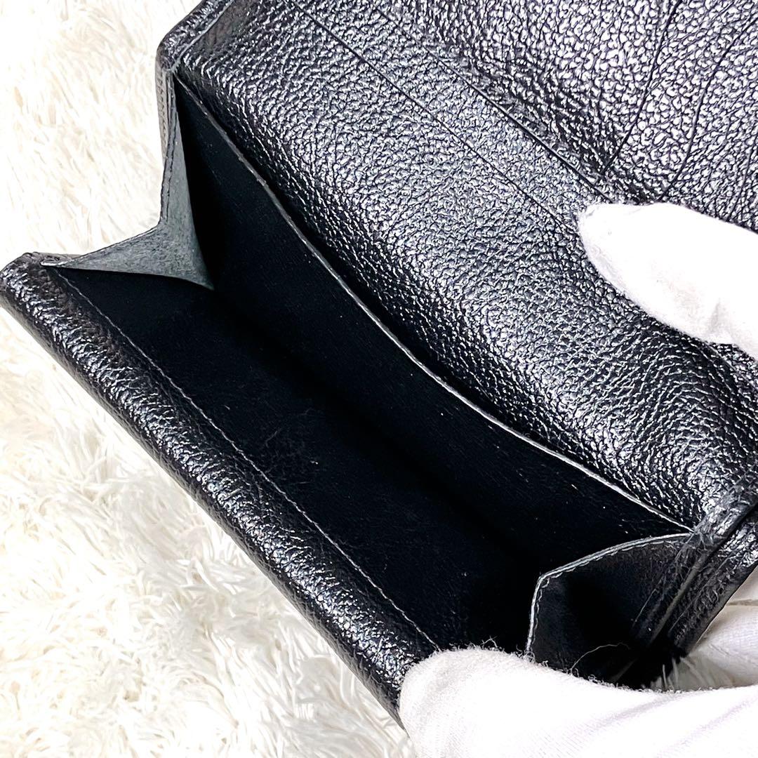 【極美品】完売品　IL BISONTE ミディアムウォレット　レザー　シボ革