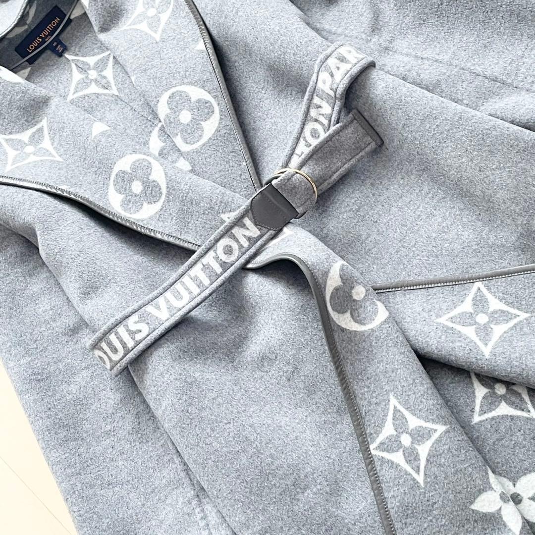 ルイヴィトン【希少 極美品】ダブルフェイス フーデッドラップコート モノグラム