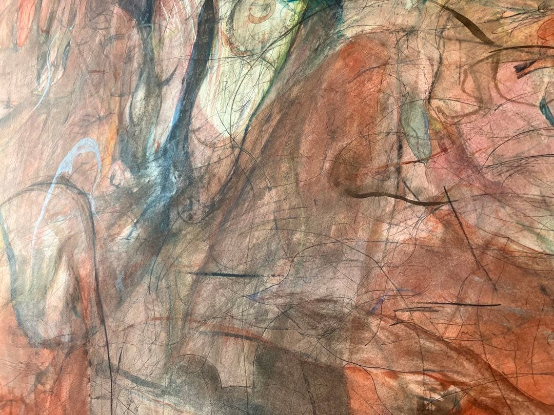 【ぼぼろー 大きめの絵 約83㎝×103㎝】原画絵画スケッチイラスト水彩画芸術