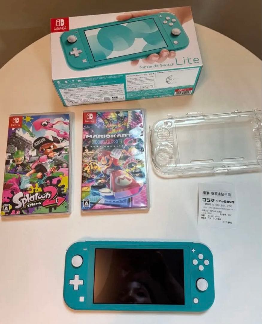 Nintendo Switch Lite ターコイズ + ゲーム2本+ケース