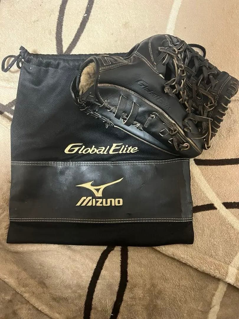 MIZNO(ミズノ) 硬式用 外野手用 グローブ 黒 GLOBAL ELITE