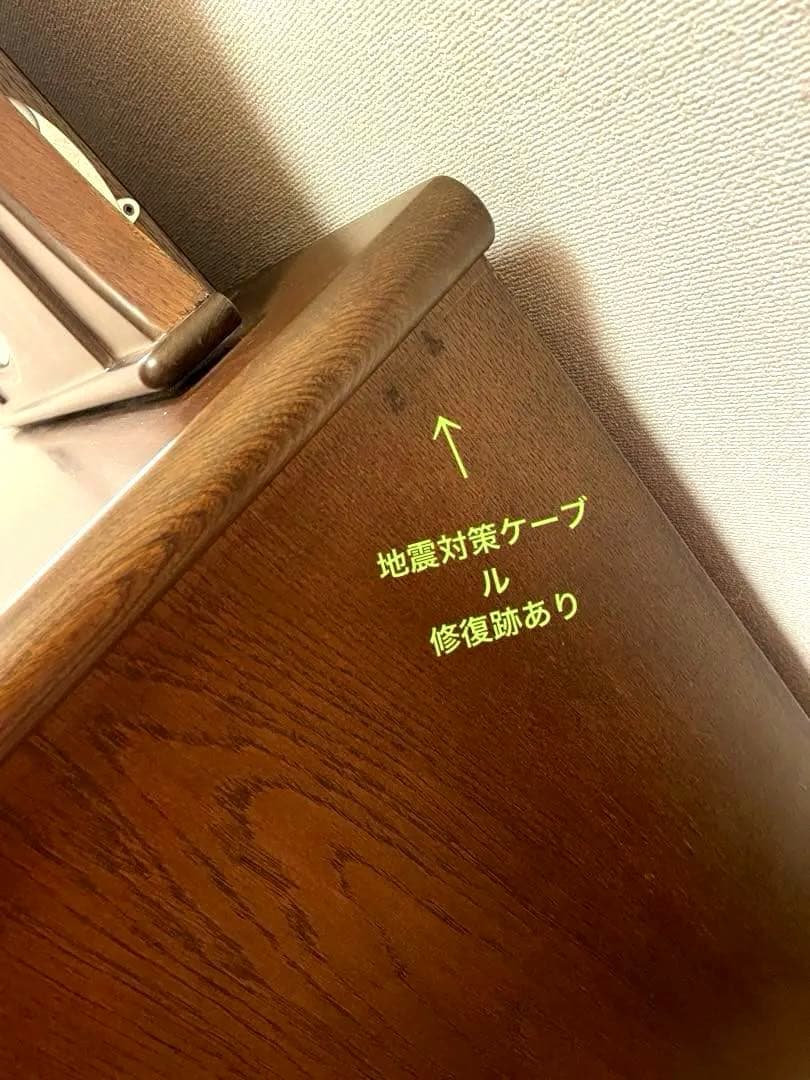 木製ダークブラウンドレッサー・鏡台・アンティーク家具・ドレッサー・鏡・家具・収納