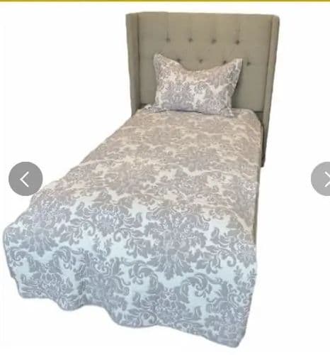 要問合わせ♥️海外ホテル空間♥️クラシックモダン　シングルベッド　ベッド　グレー