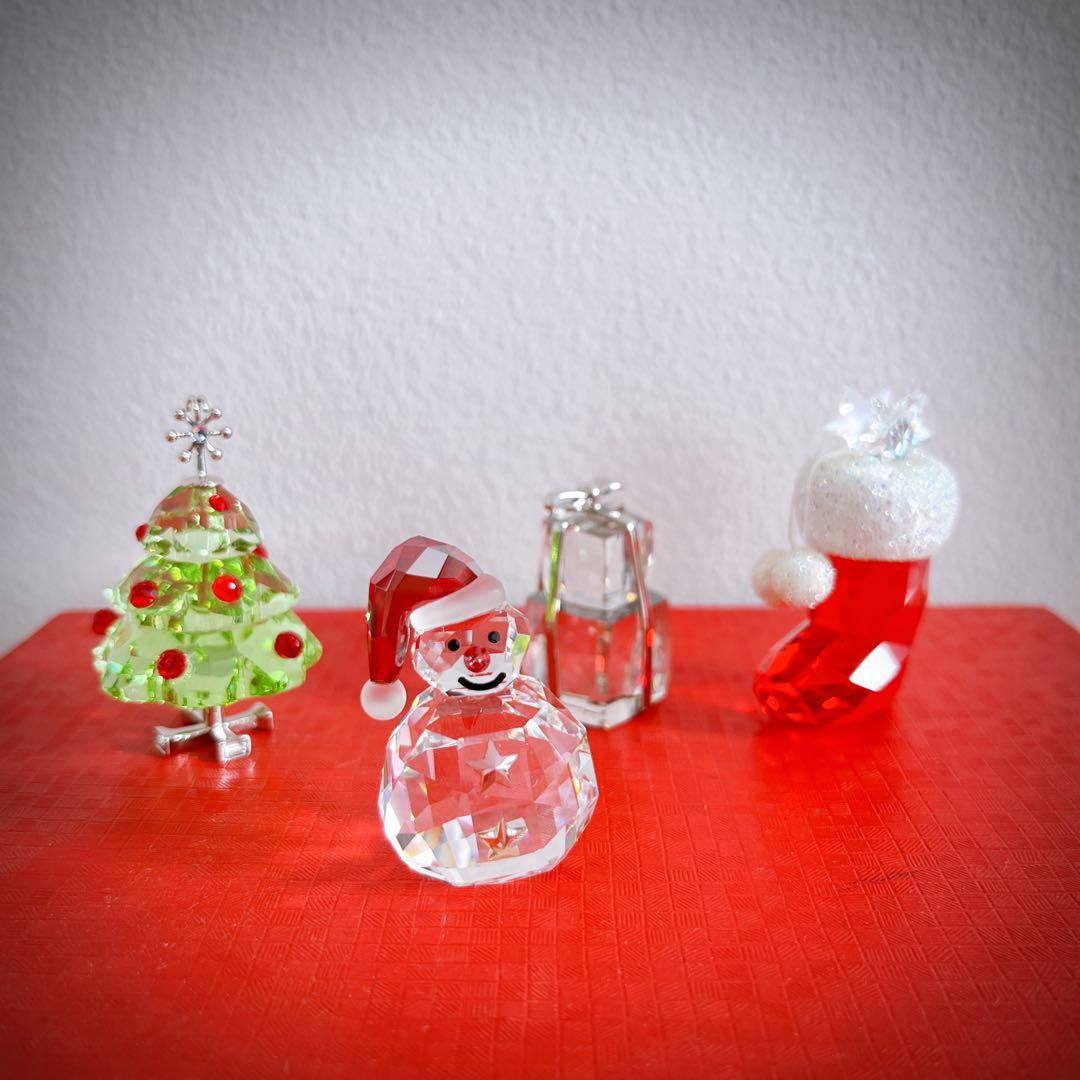 SWAROVSKI スワロフスキー　クリスマスオーナメント クリスタル4set