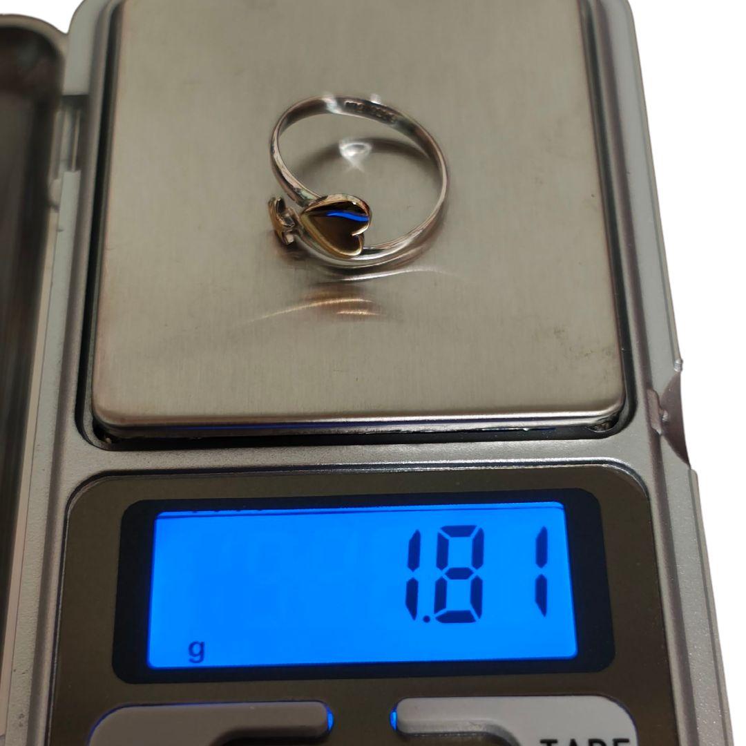 K18/925S刻印　スター/ハートリング　9号