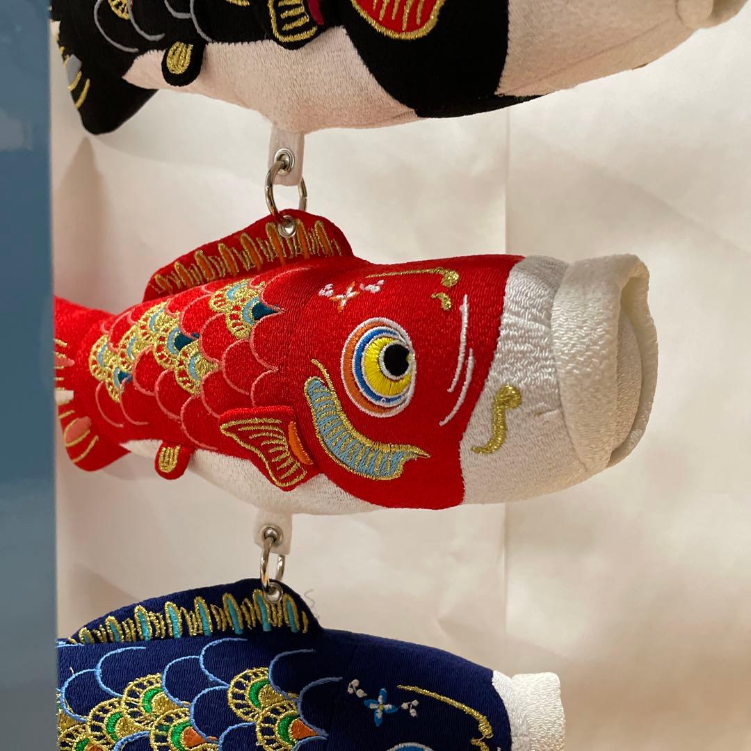 室内吊るし飾り　ちりめん鯉のぼりスタンド付き