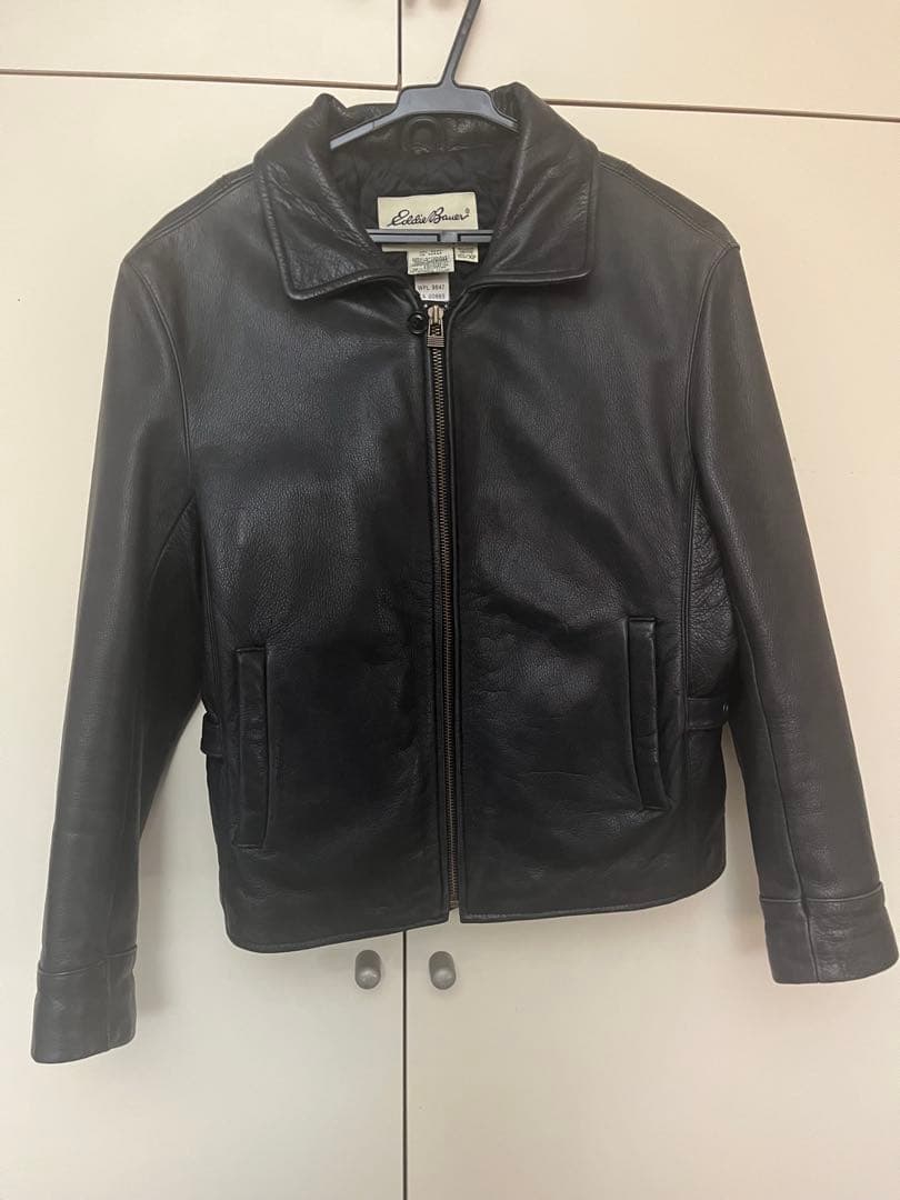 00s Eddie Bauer ジップアップレザージャケット 本革