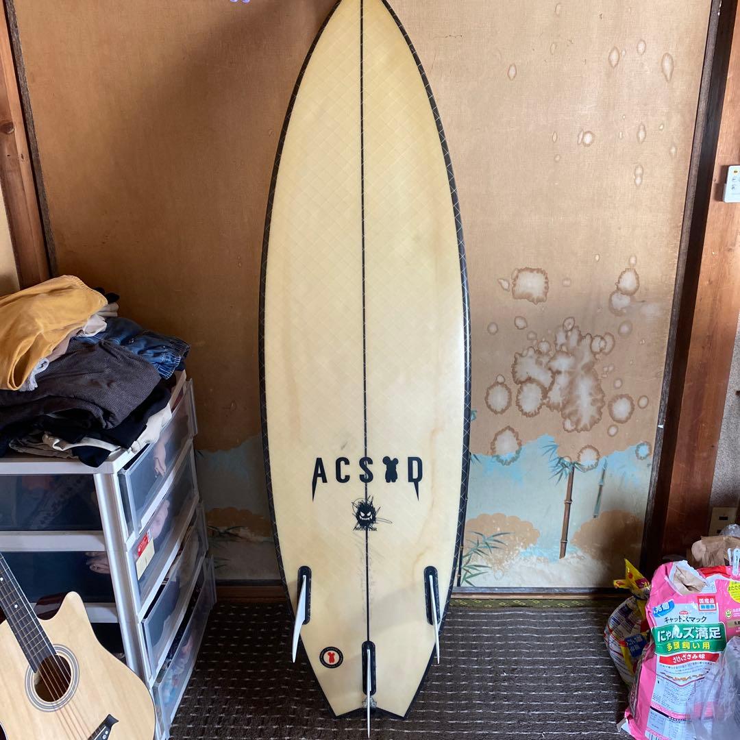 ACSD ショートボード クリーム色