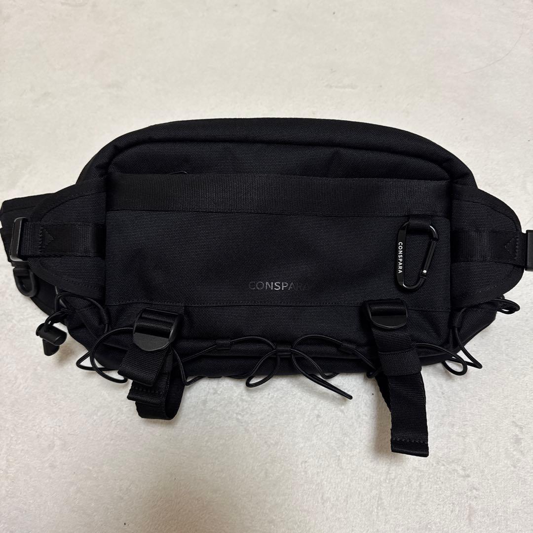 【美品】CONSPARA　最強トラベル　防刃ボディバッグ　TSAロック付き　黒