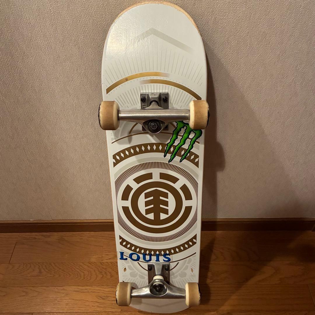 【8インチ】 ELEMENT スケートボード コンプリート ホワイト/ゴールド