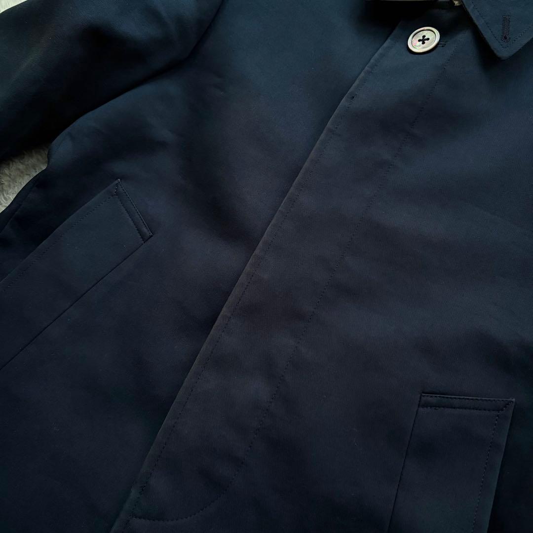 【美品】トムブラウン バルカラーコート ステンカラー トリコロール ネイビー S