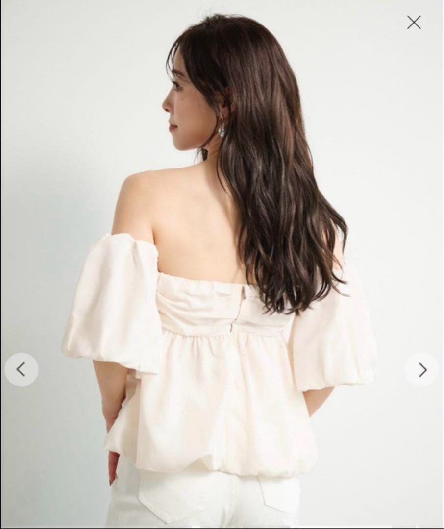 【新品・未使用】Aimeine エメイン 2wayバルーンベアブラウス　ホワイト
