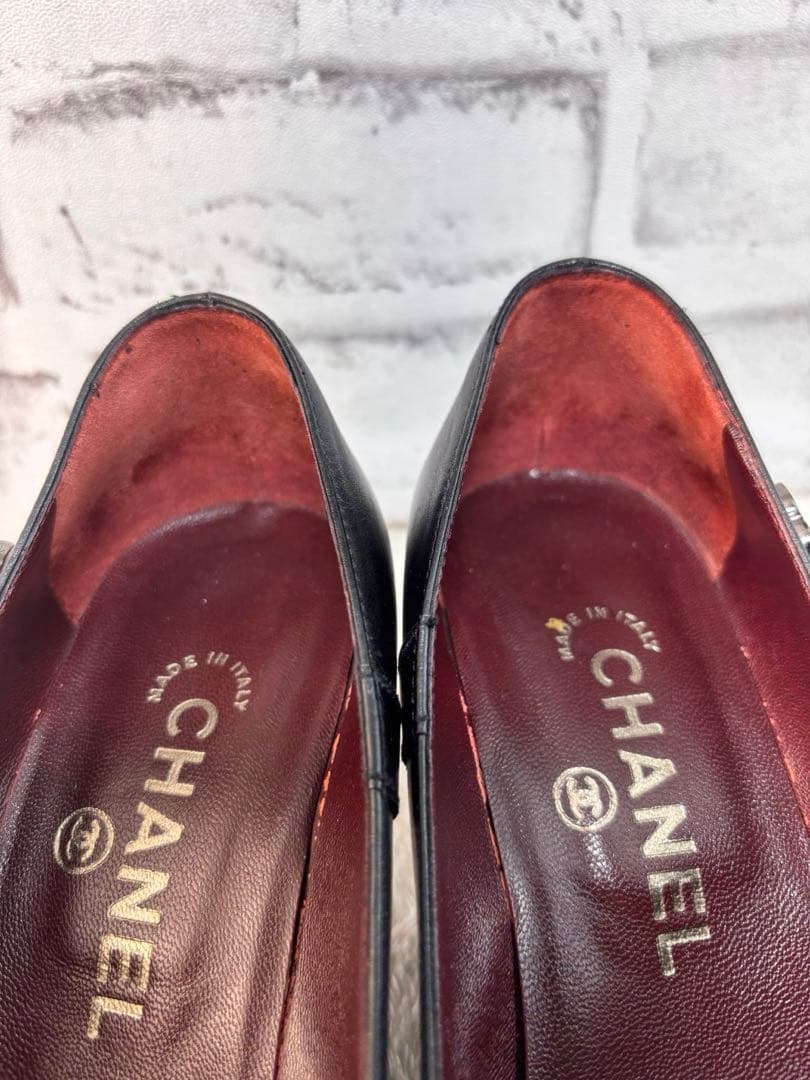 CHANEL ブラック ハイヒール　ココマーク35 1/2 （22.5㎝）