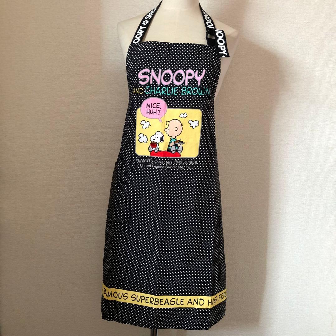 未使用 レトロ スヌーピー エプロン