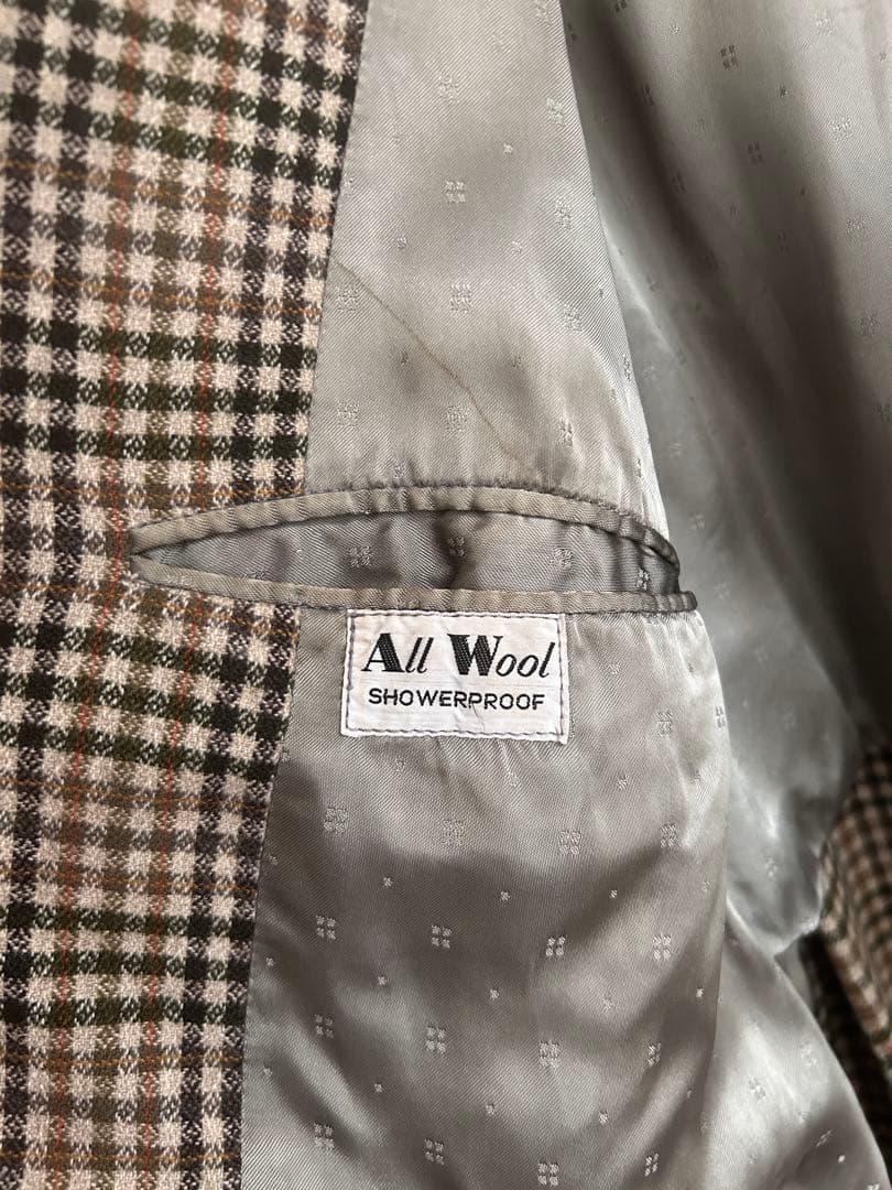 40s50s アクアスキュータム　織柄　ウールコート