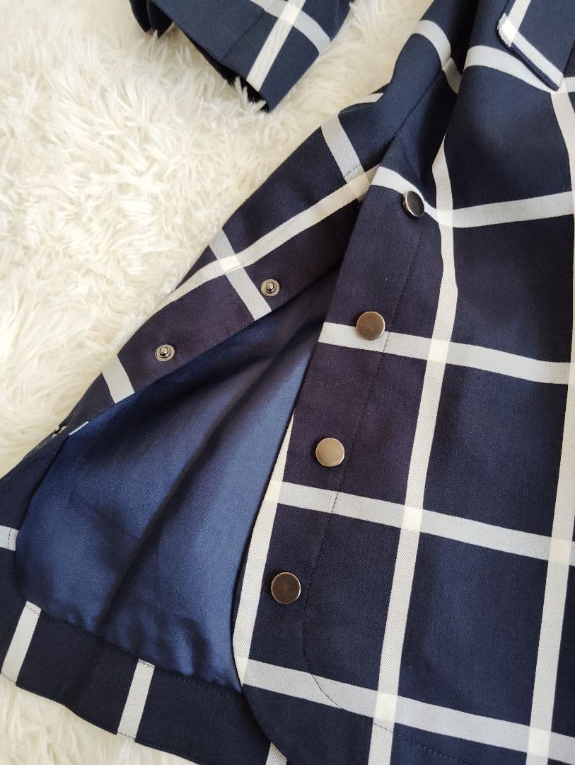 【美品】グレースコンチネンタル ダイアグラム チェックコート
