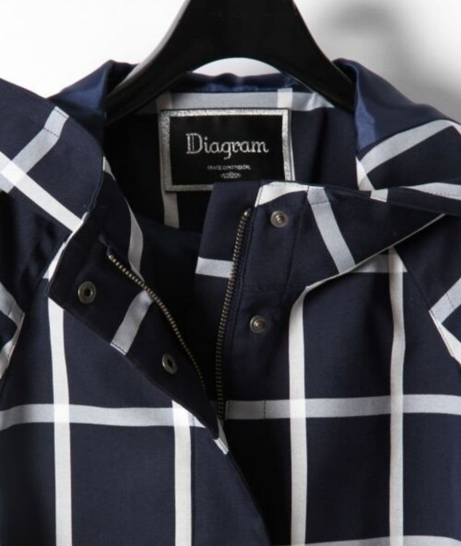 【美品】グレースコンチネンタル ダイアグラム チェックコート
