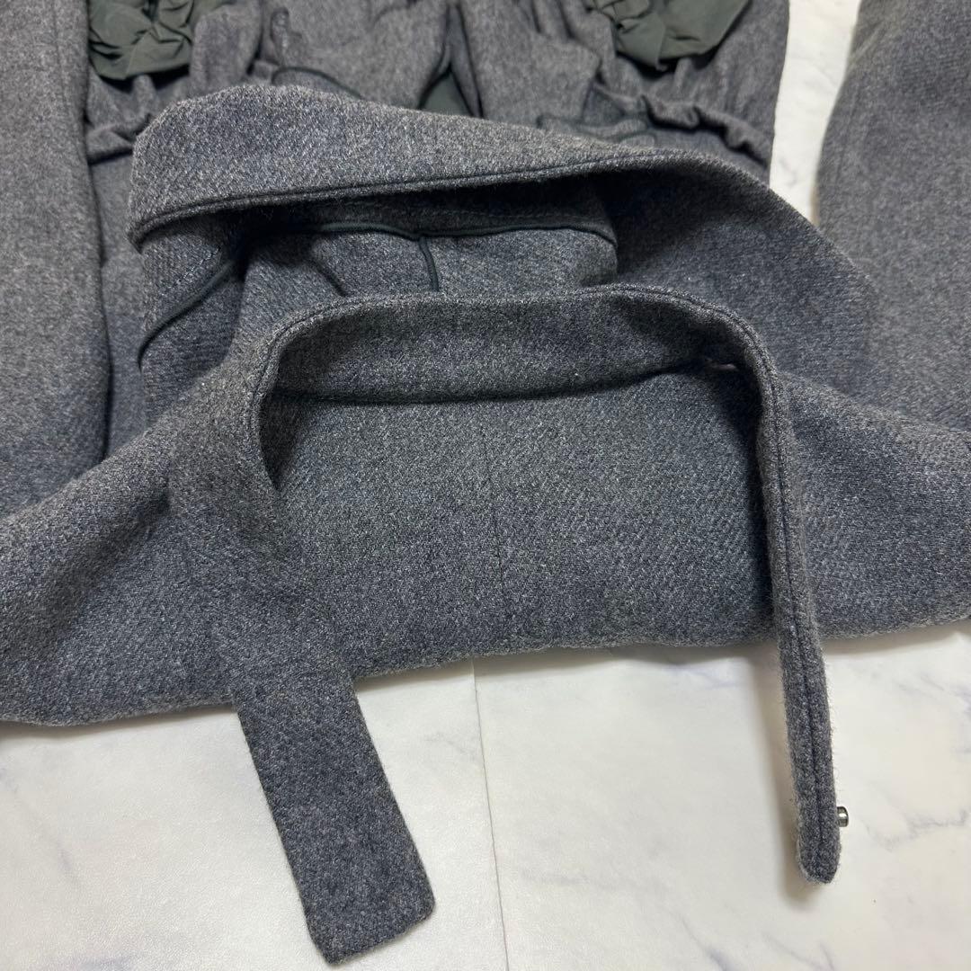 マリテフランソワジルボー フリルデザイン ウールコート