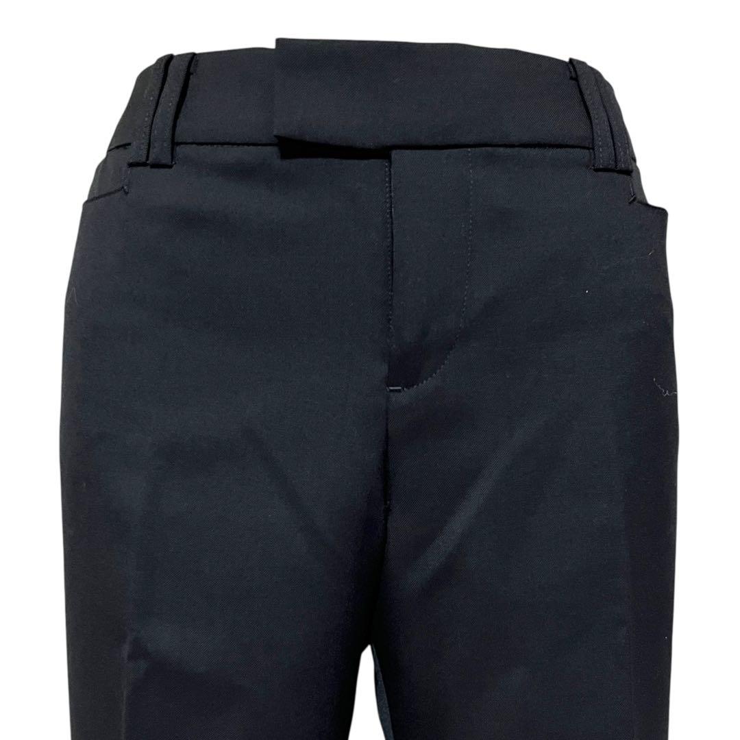 【新品タグ付】n♡line スーツ上下セット 黒パンツスーツ ウール混 11号