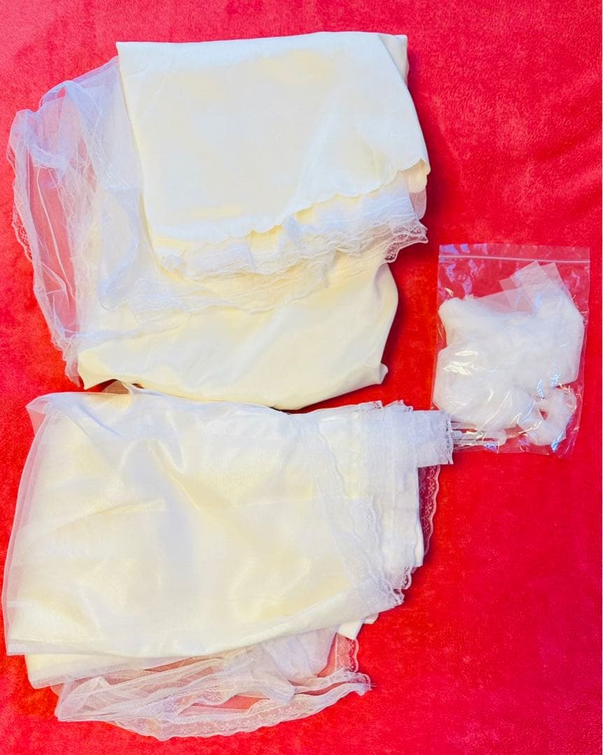 姫系カーテン かわいいカーテン リボン付 2枚組み 新品 未使用 プリンセス