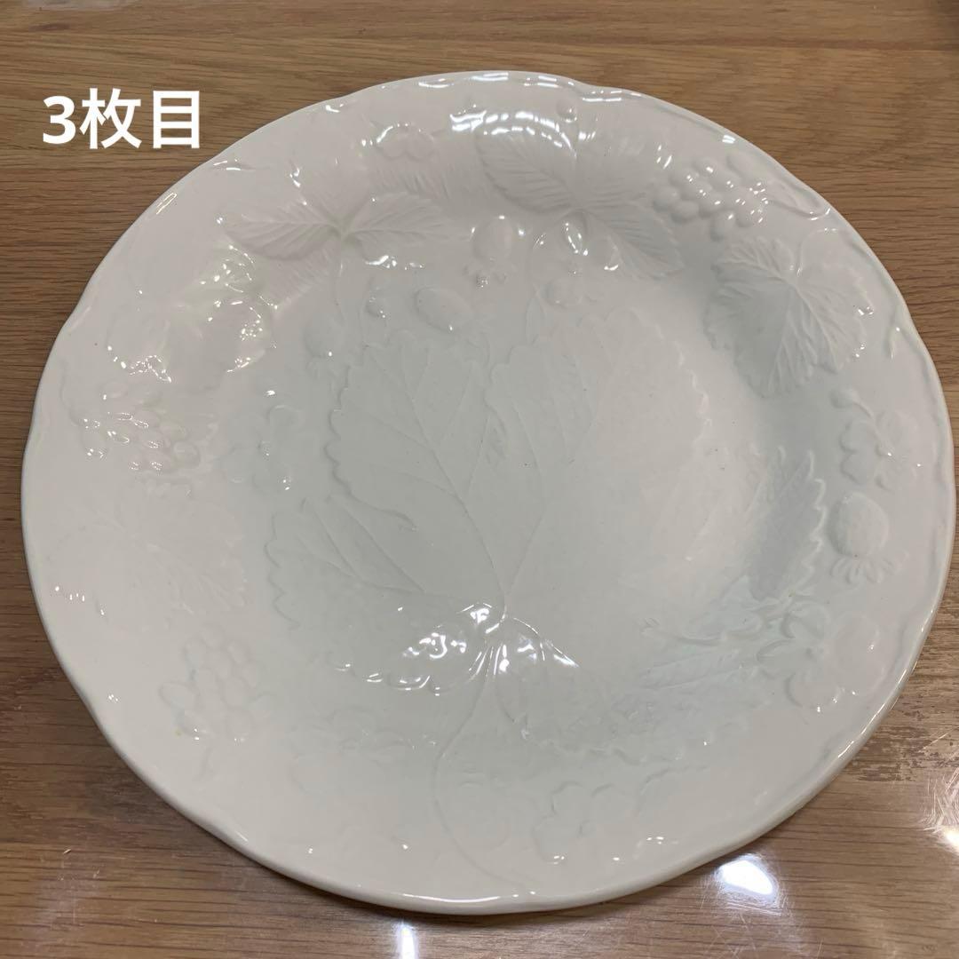 Burleigh 葉と果実の浮彫り皿 約25cm 5枚セット