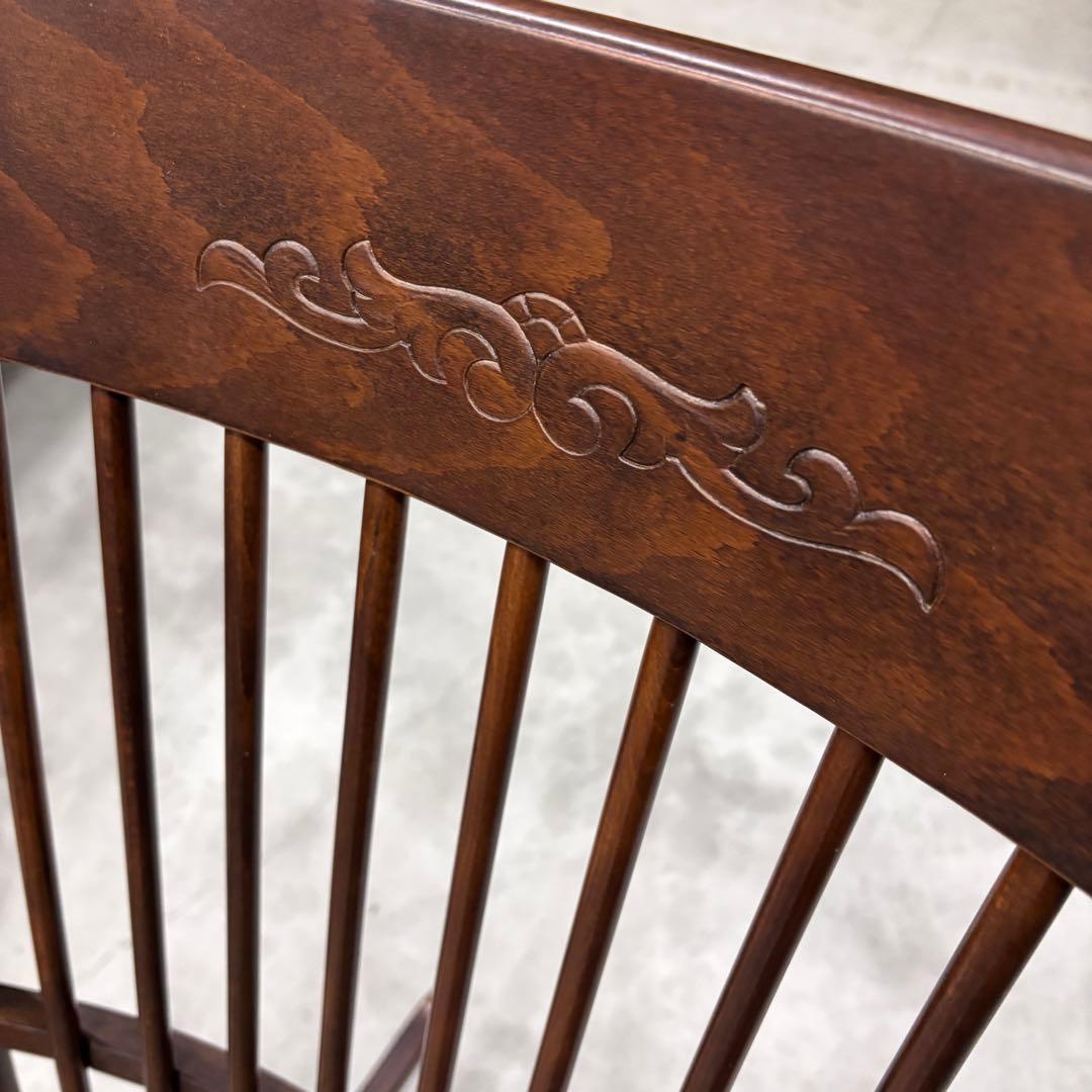 （なおさん専用）松田家具 ロッキングチェア 木製 アーム付き 花柄座面