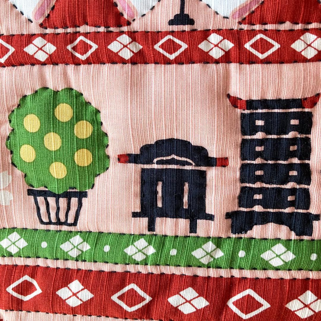 No.300 お雛様　手縫いキルトタペストリー　ハンドメイド