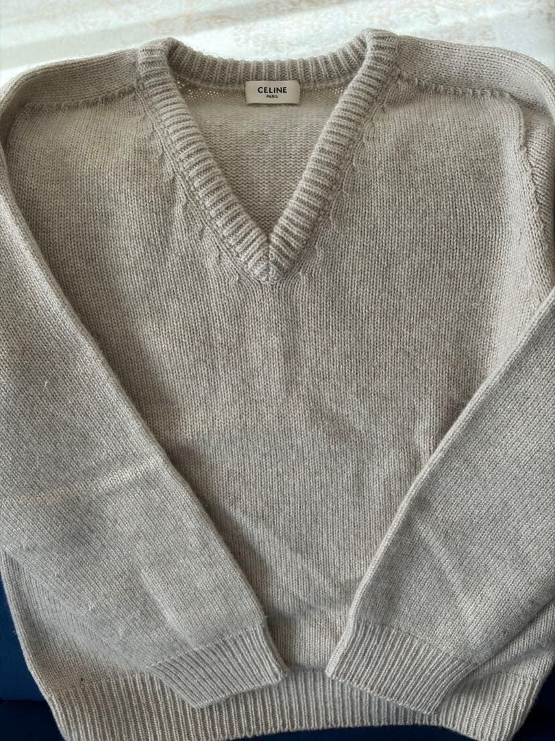 セリーヌ　カシミヤ100%レディースセーター　 ベージュ