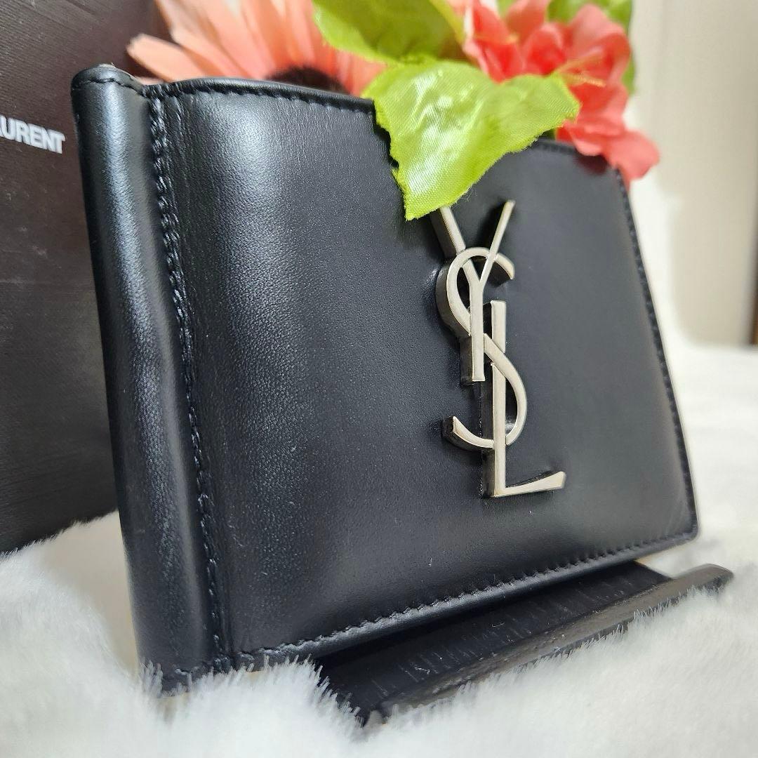 コヨミ✨極美品　付属品完備✨サンローラン　マネークリップ　デカロゴ　YSL