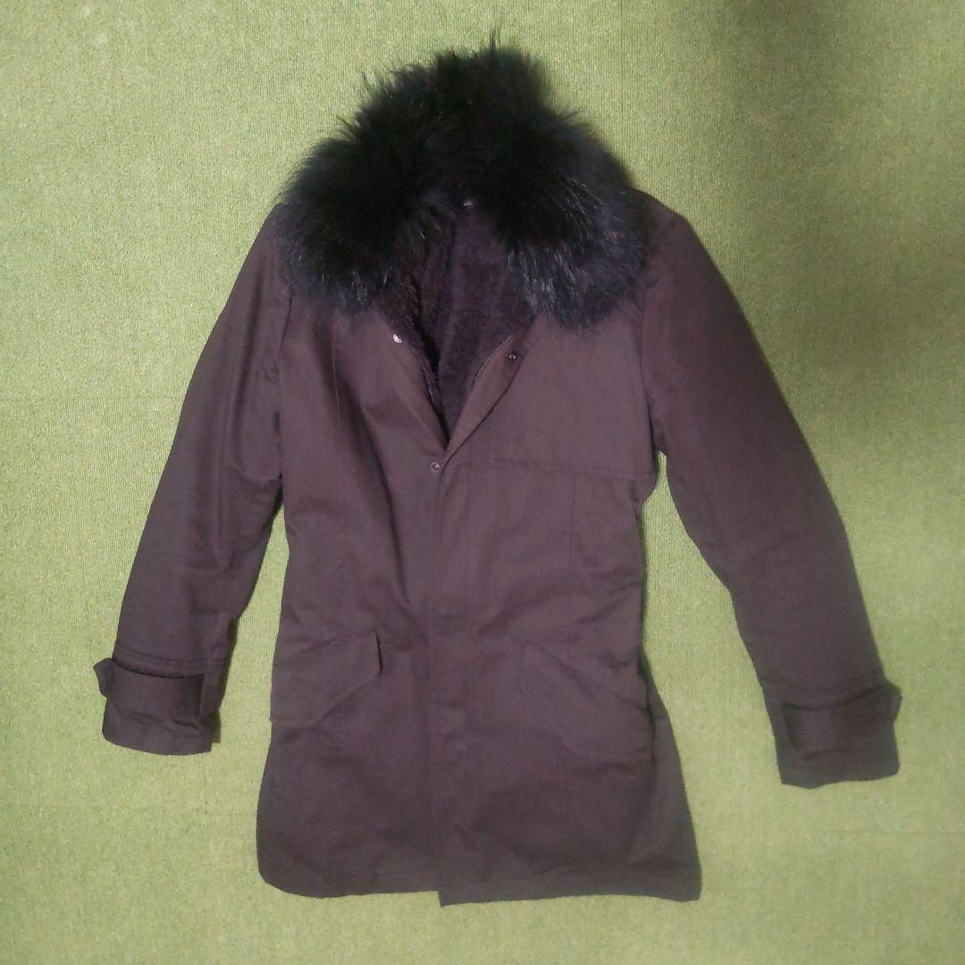 5351 POUR LES HOMMES ファー・ボア付きコート