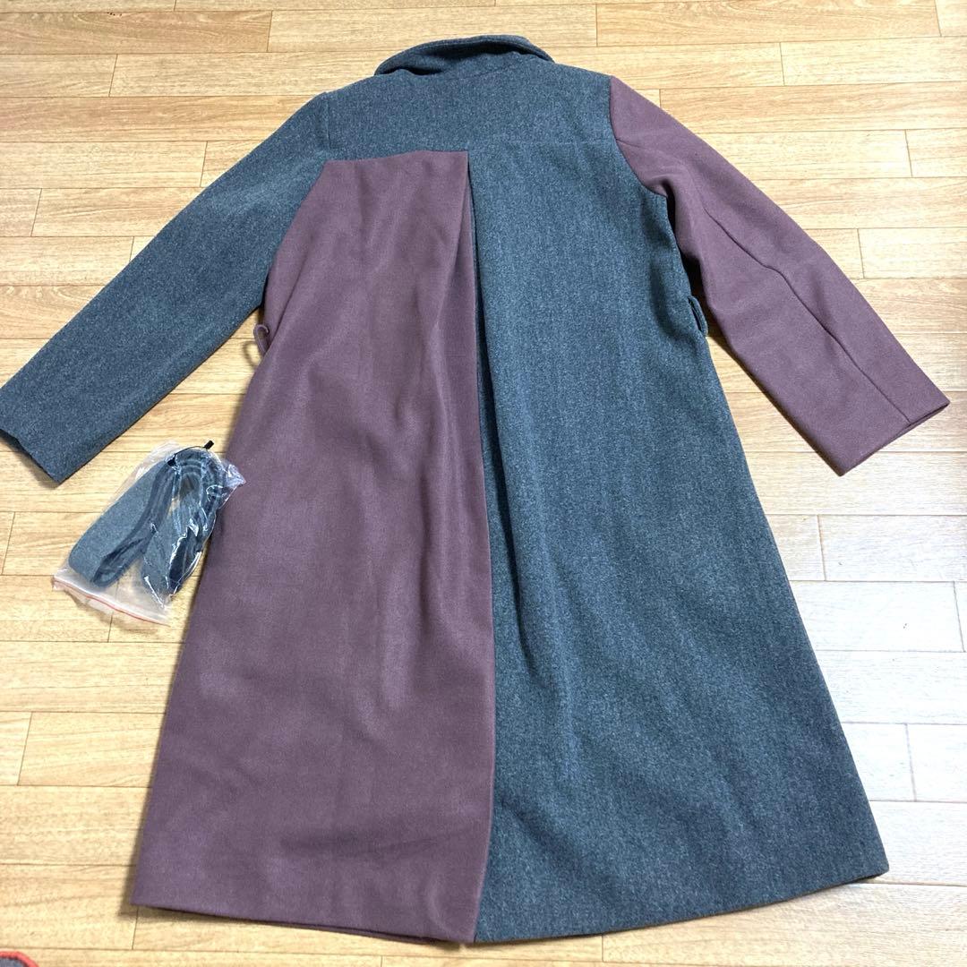 《肉まん》未使用SOMARI コート　テーラーコート　配色デザインメルトン