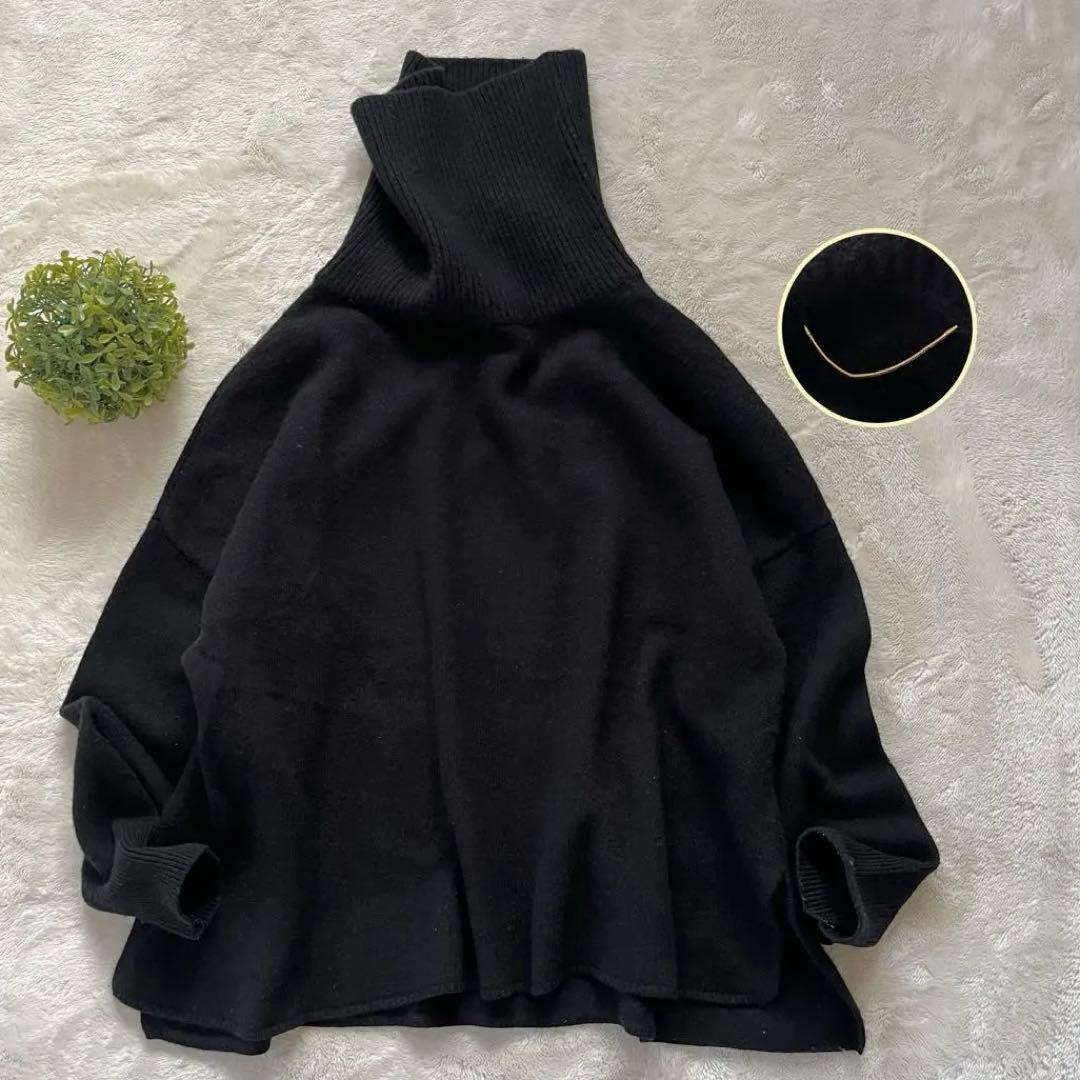 美品✨ドゥーズィエムクラス　 ミドルゲージタートルニット　セーター ブラック黒