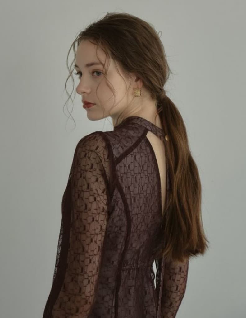 【新品タグ付き】ANDRESD backopen geometric dress