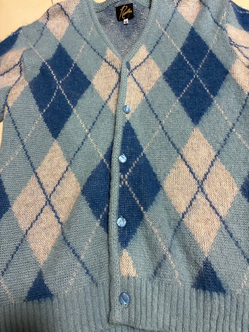 ベ*パ様 Needles モヘア アーガイルカーディガン XS ネペンテス