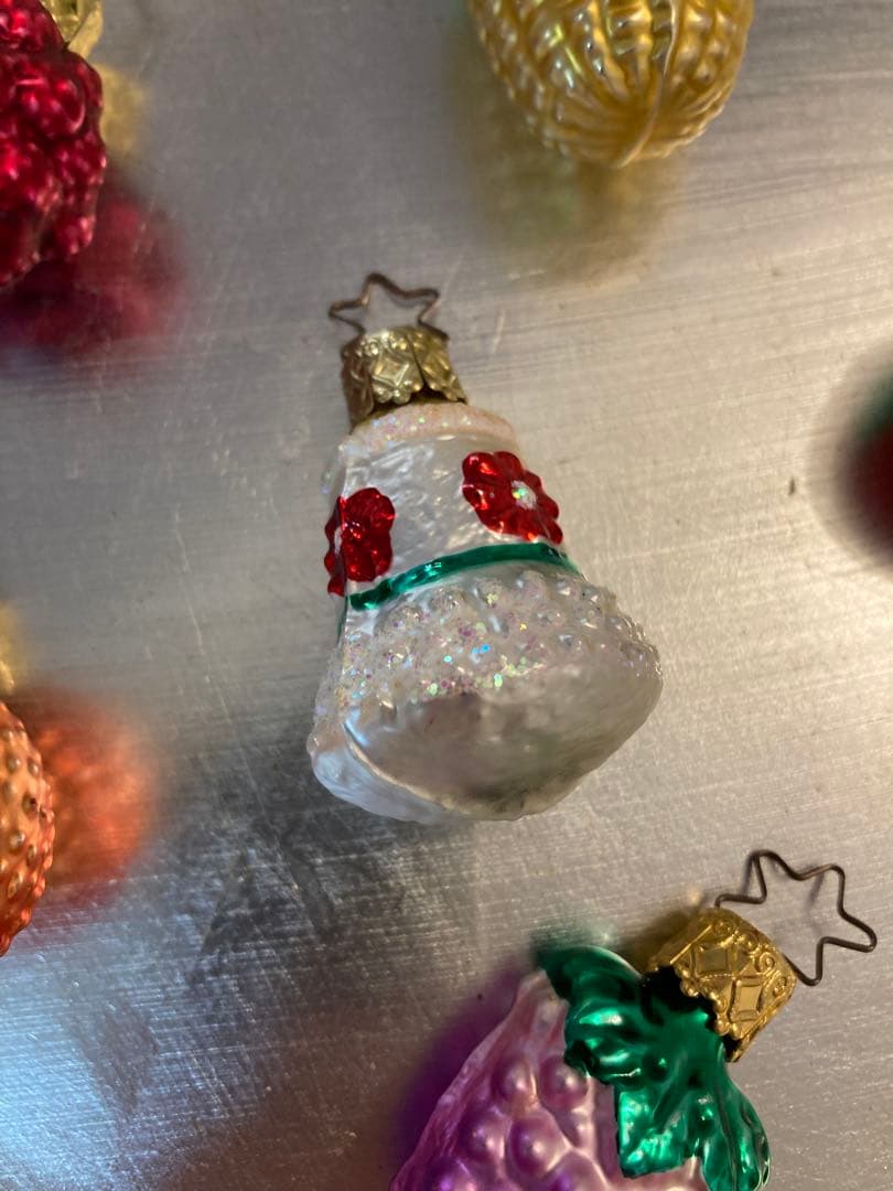 vintage クリスマスオーナメント　インゲグラス　6個