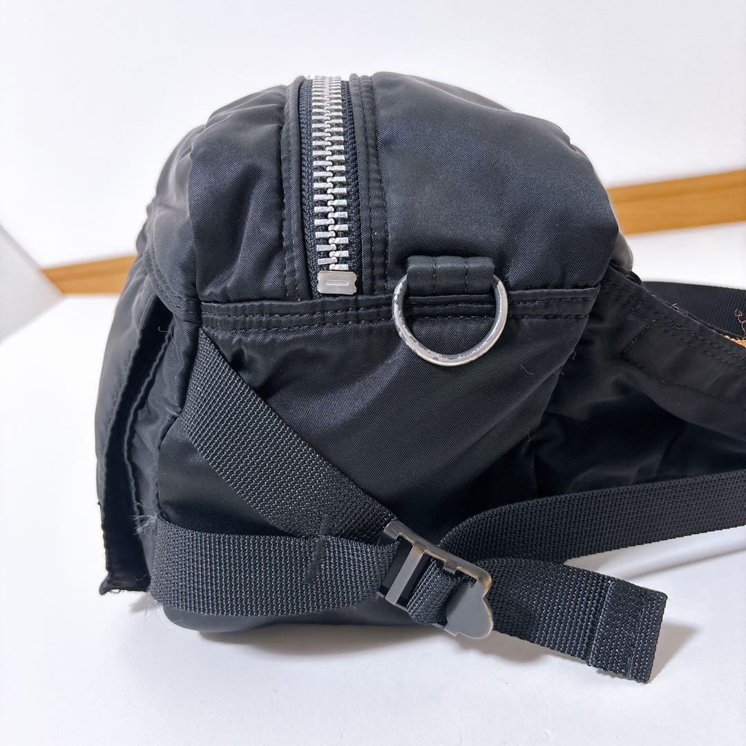 【美品】PORTER ポーター TANKER タンカー ボディバッグ 黒ナイロン