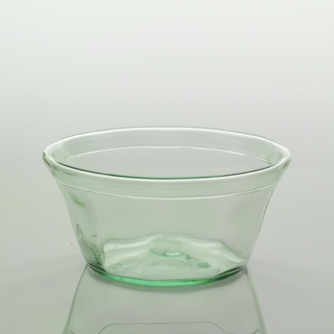 18-19世紀 スウェーデン 古い手吹きの色ガラスボウル鉢 アンティーク