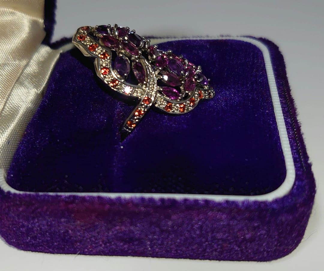 じ*ん様 天然アメジスト&サファイア&ガーネット5.00ct Silver925