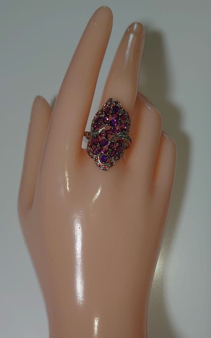 じ*ん様 天然アメジスト&サファイア&ガーネット5.00ct Silver925