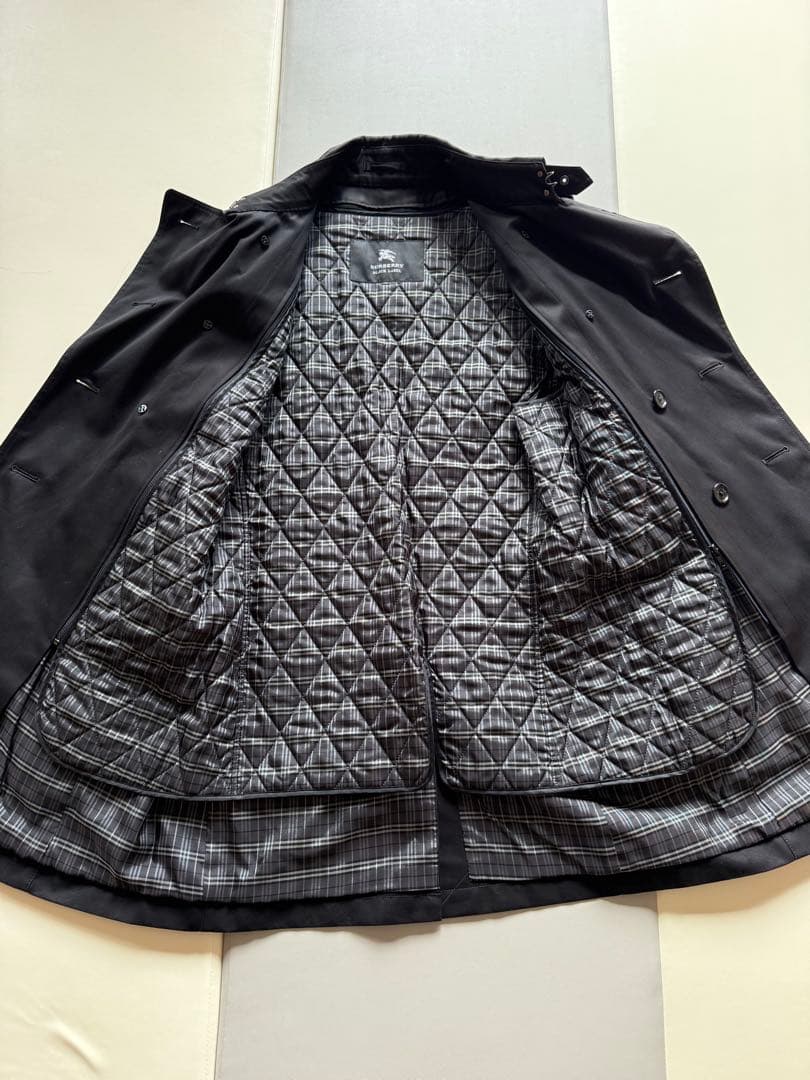 バーバリーブラックレーベル　トレンチコート黒　M