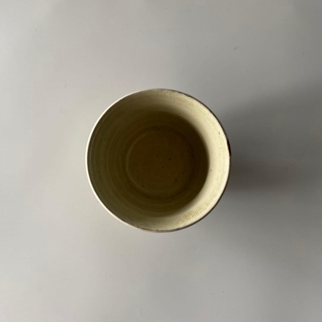 舩木研兒 白釉押紋茶碗 布志名 舩木道忠 バーナードリーチ 山陰 民藝 金継ぎ有
