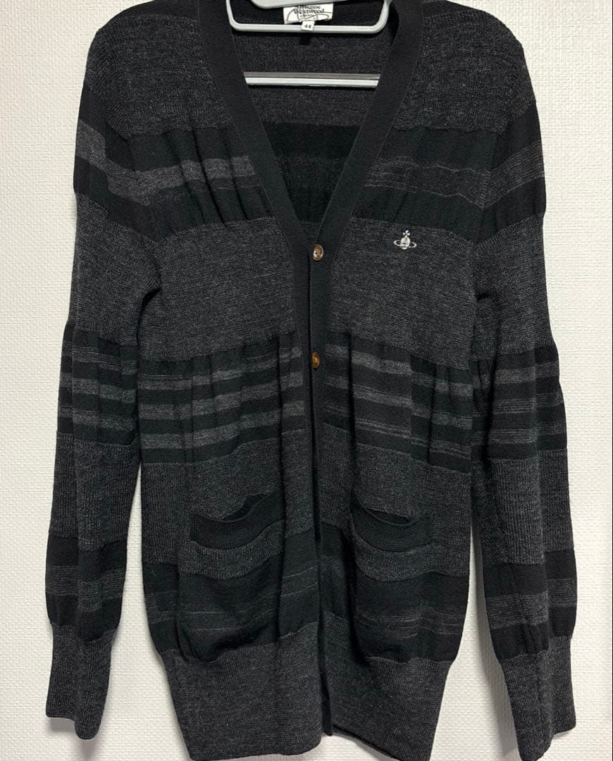 ヴィヴィアンウエストウッド パラレルドヤーン ニット カーディガン 44