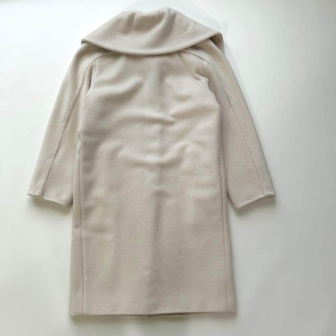 最高級ライン ✨Max Mara 白タグ カシミヤ ウールコート アイボリー