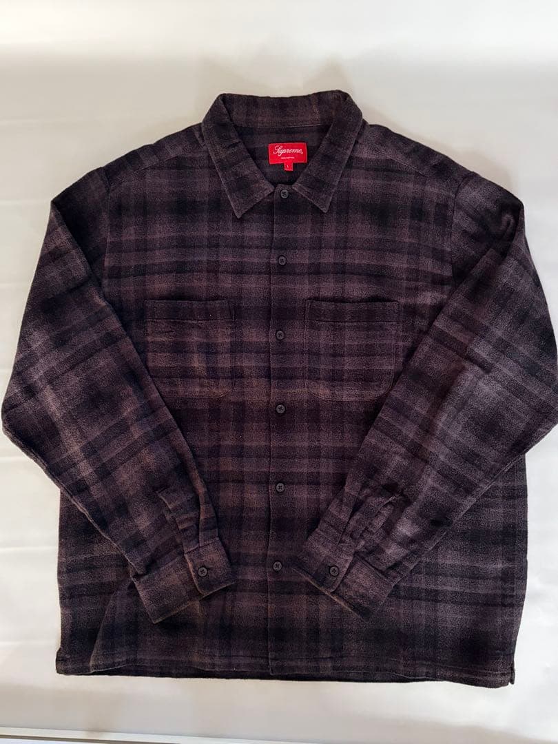 トップス supreme 21SS Plaid Flannel Shirt BLACK